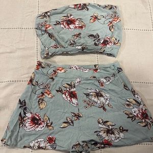 Two piece floral set